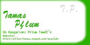 tamas pflum business card